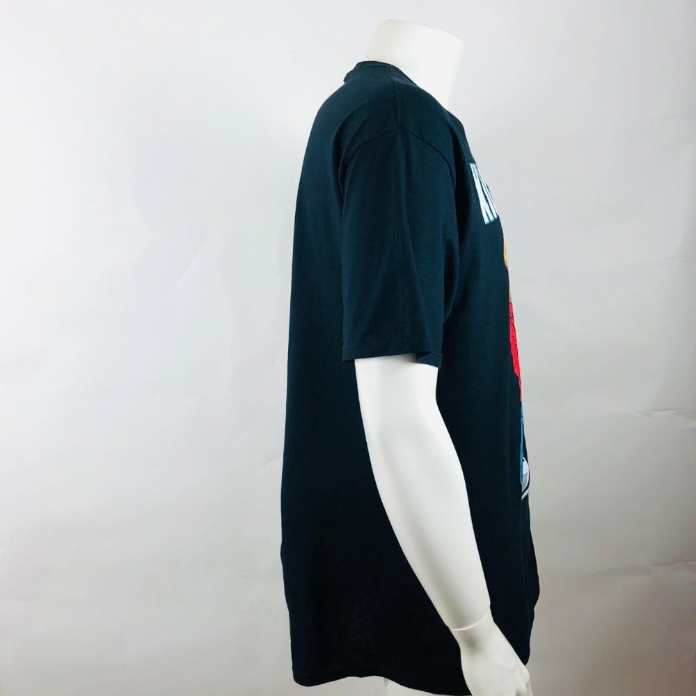 KICKIN' IT Graphic T-Shirt Black Sz L Short Sleeve - Picture 6 of 8